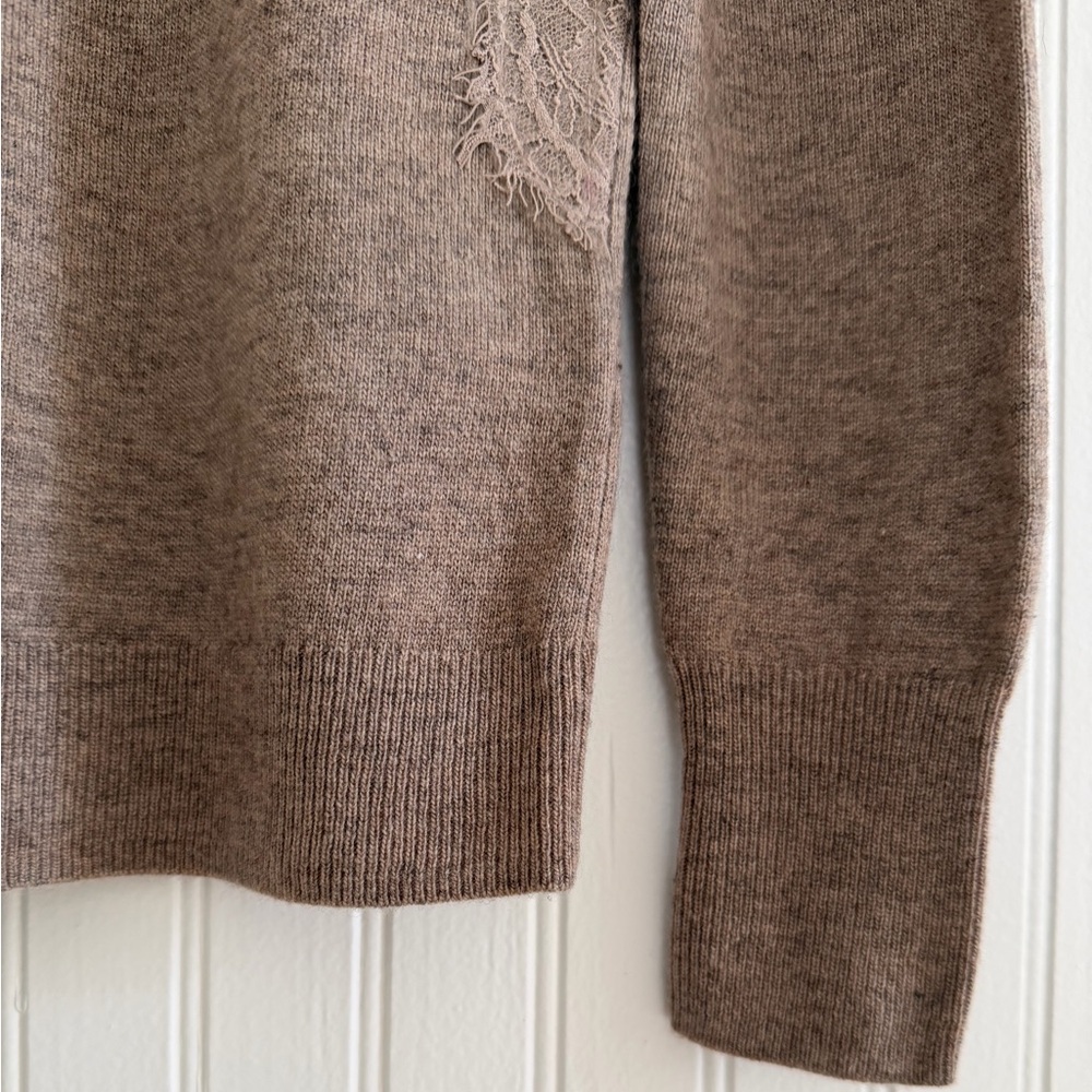 J. Crew Color-Block Lace Panel Sweater - Picture 5 of 8